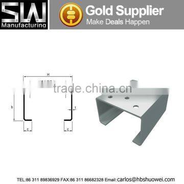 Cold Formed Galvanized Zed Steel Purlin With Perforated Holes photo-3