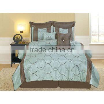 luxury embroidered patchwork polyester duvet set made in china