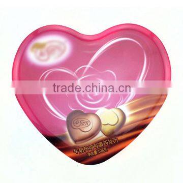 heart chocolate packing heart tin box custom candy tin can