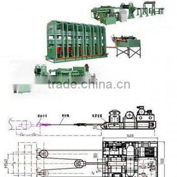 Large plate vulcanizer for conveyor belt