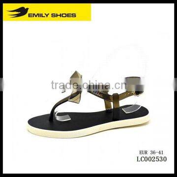 popular fashion flat comfortable pcu sandals for women