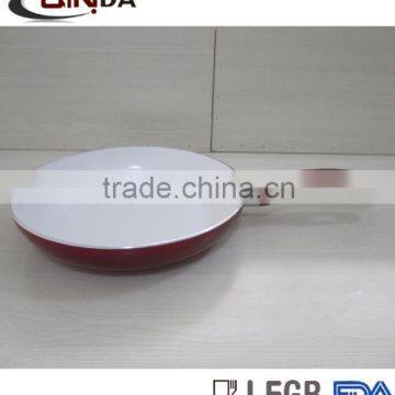 Aluminum ceramic fry pan with metallic paint QD-FC014