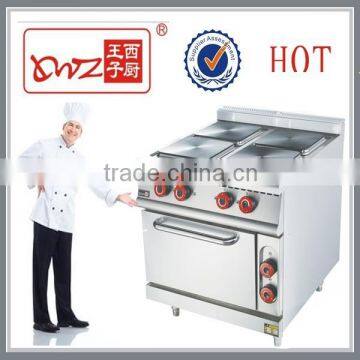 4 square burners commercial with oven cooking range price low