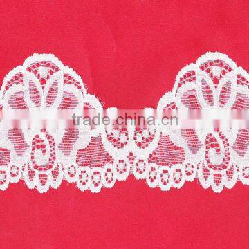 stertch small lace trim flower design for bra and underwear