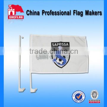 White plastic car window flag poles advertising car flag No MOQ                        
                                                Quality Choice