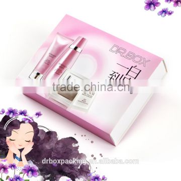 Single copper paper glossy lamination box for cosmetic