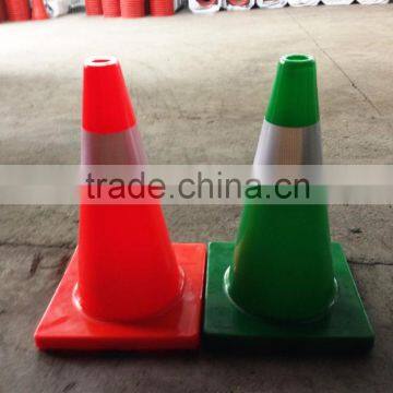 18" Lime Green Orange Colored Traffic Safety Cone Used PVC Traffic Cones photo-4
