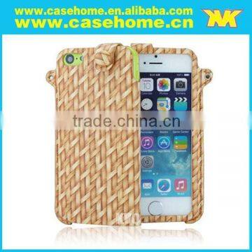 attractive Weave Back Case Cover For Smartphone With Wrist Strap, weaving cases for phone cases