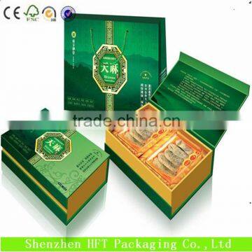 CMYK Printing Handmade Paper Moon Cake Box With Window