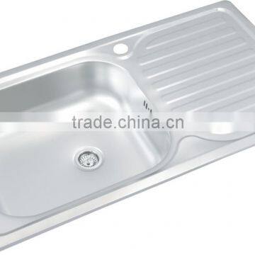 800*440mm XAL8044 Single Bowl Stainless Steel Sink Satin Mat or Polish Finish for South America