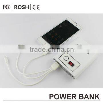 10400mAh high capacity with digit led indicator power bank