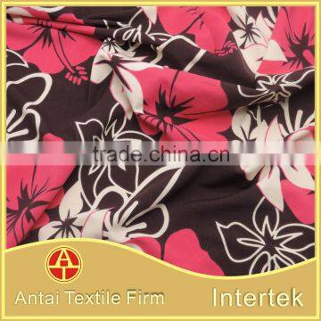 Fashion tropic flower design printing swimwear fabricacid color printing for underwear