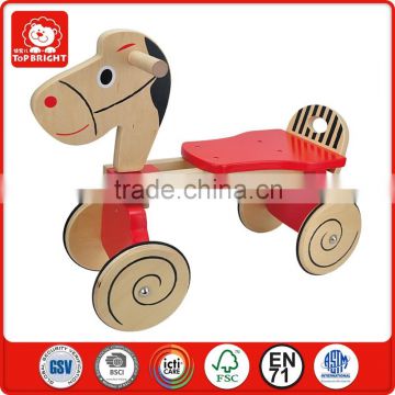 4 wheels educational toys european main marketing children outdoor toys wooden horse child bicycle