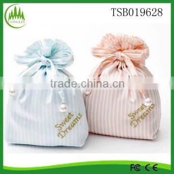 2015 Hot Selling Fashional Wholesale Cute Special Drawstring Bags With Pearl