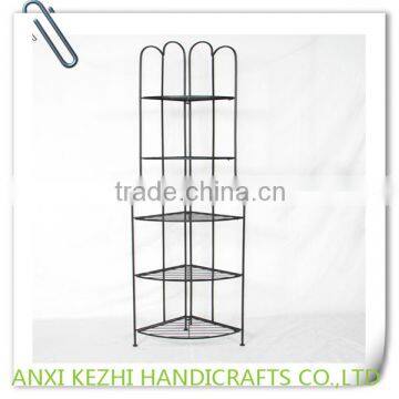 KZ12161 Wrought Iron Tier 5 Tall Standing Kitchen Rack Corner Rack