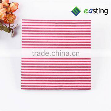 Striped absorbent disposable tableware paper napkin