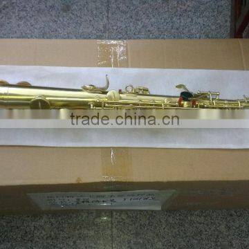 Brass Body Polished Curved Bell Soprano Saxophone Saxello photo-3