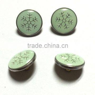 With Mint Green Color Logo Epoxy Spring Snap Button photo-2