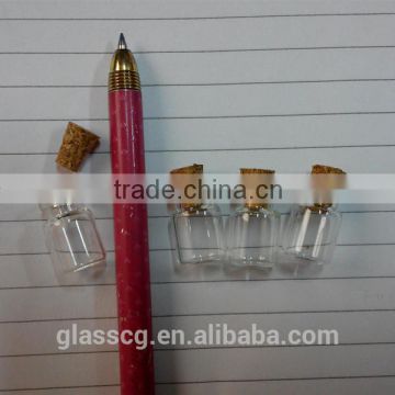 0.5ml 1ml glass bottle vial with cork