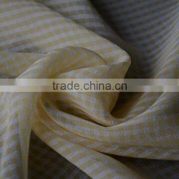 cationic polyester plaid chiffon georgette for ladies clothing