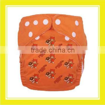 Top Product Bros Devil Rinne Waterproof Orange Snaps New Reusable Baby Diaper