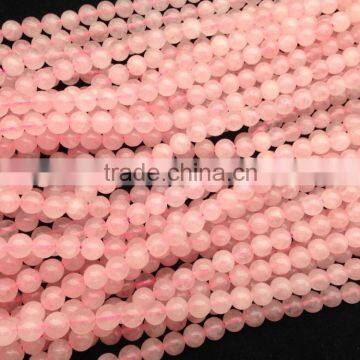 Wholesale 4-8mm Natural Pink Rose Quartz Round Beads For Jewelry photo-3