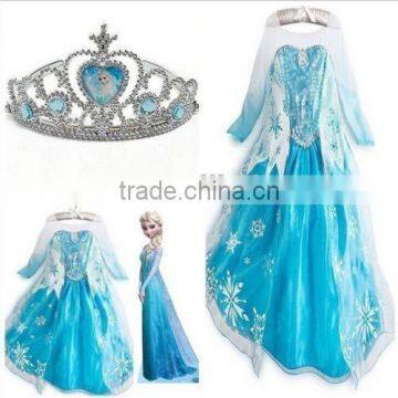 Kids Girls Dresses Elsa Frozen dress costume Princess Anna party dresses BC397