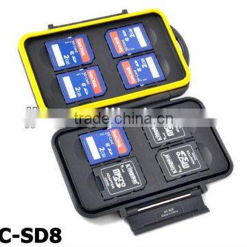 JJC MC-SD8 Rugged Waterproof Memory Card holder Case (8x SD/SDHC Cards)