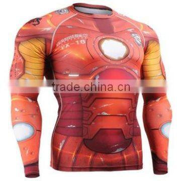 high quality 2015 long sleeve compression shirt, sport running compression clothing