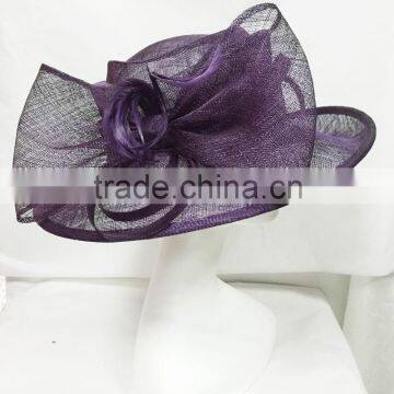 Ladies formal hat/church hat/sinamay hat/race hat factory wholesale-Purple                        
                                                Quality Choice