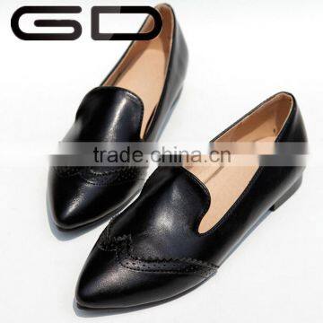 european style PU fashion lady flat shoe your own brand