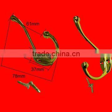 Hook furniture hook zinc alloy hook double hang metal hook