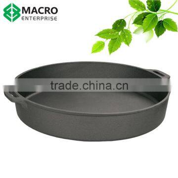 Round cast Iron BBQ grill/griddle pan