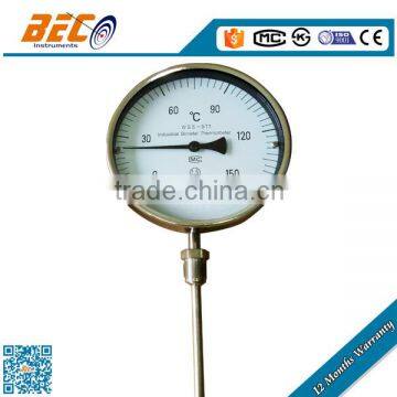 radial connection bimetal thermometer dial temperature gauge