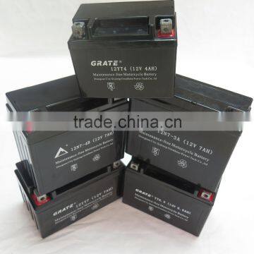 manufacture 12n7-3a motorbike battery 12v 7ah Rechargeable Sealed Lead Acid Battery 12v motorcycle battery