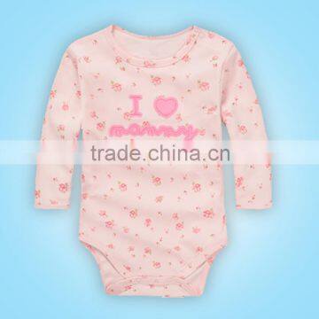 Printing body suit cotton baby rompers long sleeve rompers for baby girls