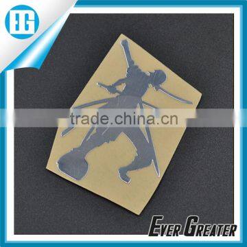 Custom decorative sticker silver nickel sticker chrome metal sticker