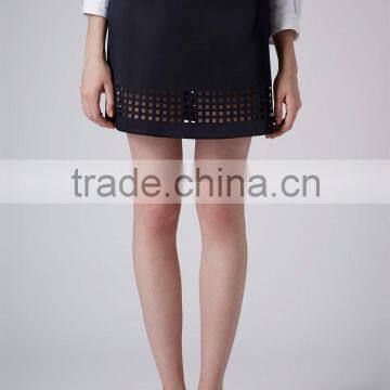 2014 new design black straight skirt for jacket