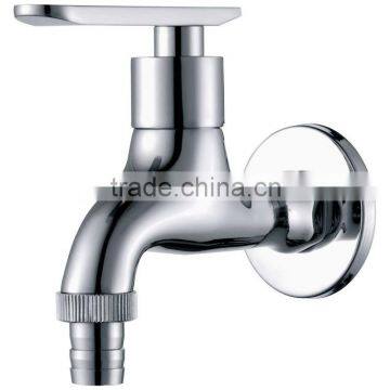 High Quality Brass Two Way Bibcock, Double Handle Bib Tap, Polish and Chrome Finish, M1/2" Wall Mounted