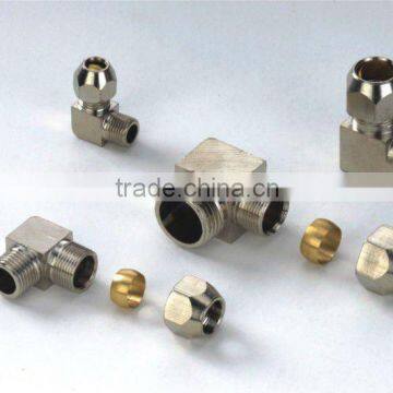 brass cutting sleeve elbow for pneumatic fittings