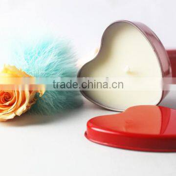 small metal wholesale candle tin box with lid/heart shape candle tin box/candle packaging