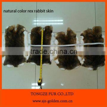 Natural Brown Color Rex Rabbit Fur Skin photo-4