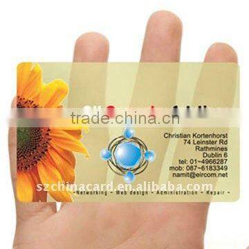 High Quality and Low Price plastic transparent visit card