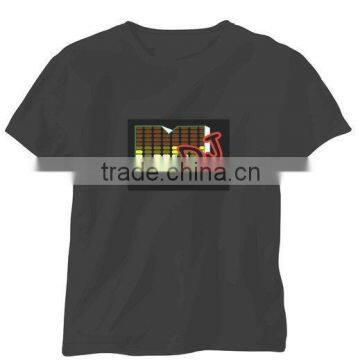 Hot sale EL luminous T-shirt,flashing T-shirt