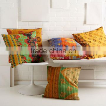 vintage kantha pillow sari cushion covers