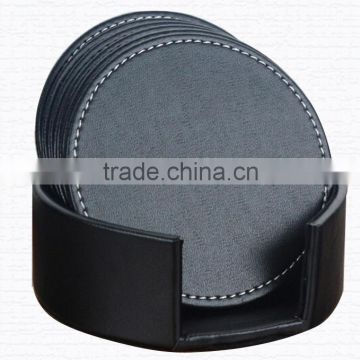 Alibaba Best Sellers Round Leather Coaster