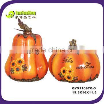 Welcome happy fall decoration resin pumpkins for home decor