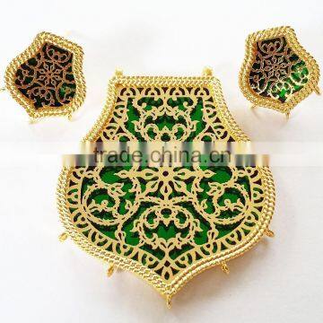 Bollywood Thewa Art Jewellery- Fashion Wear Thewa Necklace and Earring