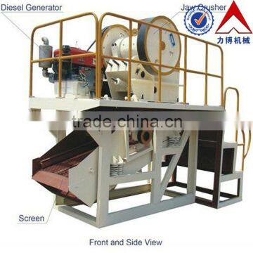 2014 mini portable moving crusher mobile rock crusher