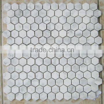 Carrara White Hexagon Marble Tiles